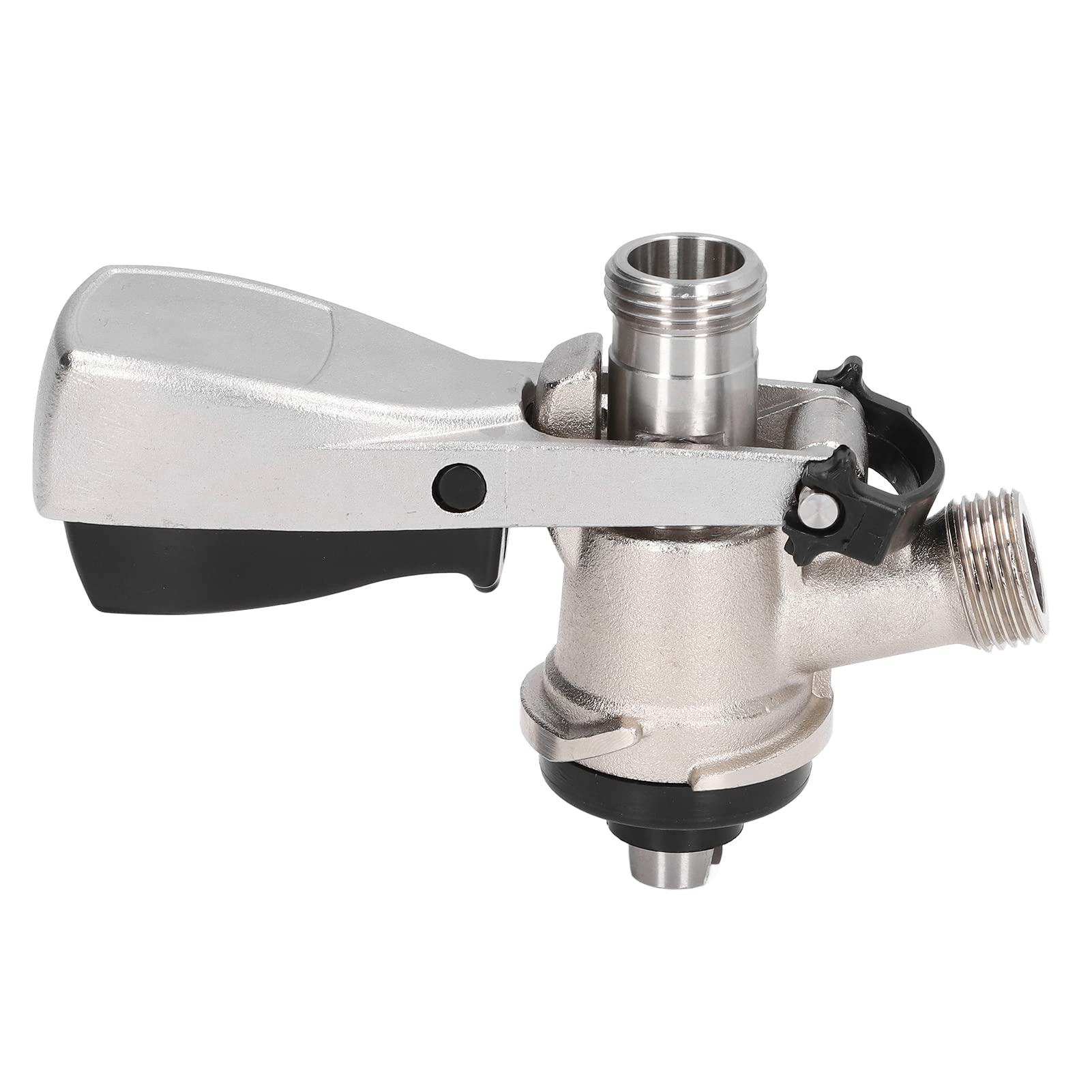 Fafeicy Accoppiatore per Fusti di Birra Tipo S, Acciaio Inossidabile 304 e Ottone, Filettatura G5/8, con Connettori e Guarnizioni