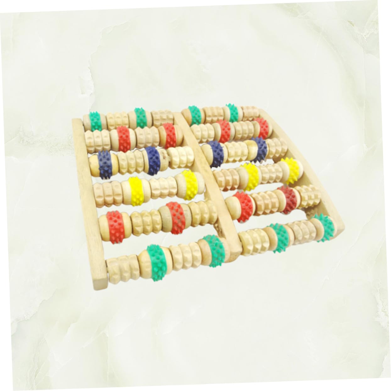 Masajeador de Pies Rodillos Compacto Herramienta de Masaje Puntos de Acupuntura Color Natural Uso Doméstico Alivio Fascitis para Relajación Total