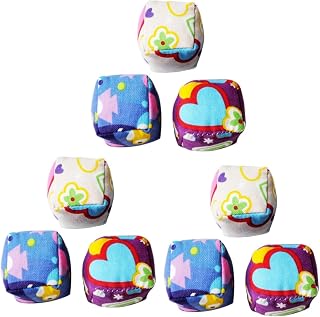 CLISPEED 6 Pcs Sandbag Kids Playset Outdoor Kids Mini Toys Outdoor Play Toys for Kids Throwing Sandbag Toys Kids Outdoor Toys Throwing Bean Bags Kids Toy Games Supplies Sand Bag Toy Round
