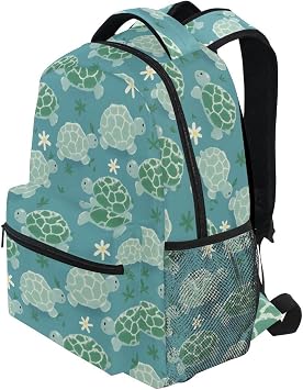 Turtle Tortoise Cute Backpack for School Bag Boys Girls Rucksack Travel Secondary School Bags Lightweight Casual Daypack
