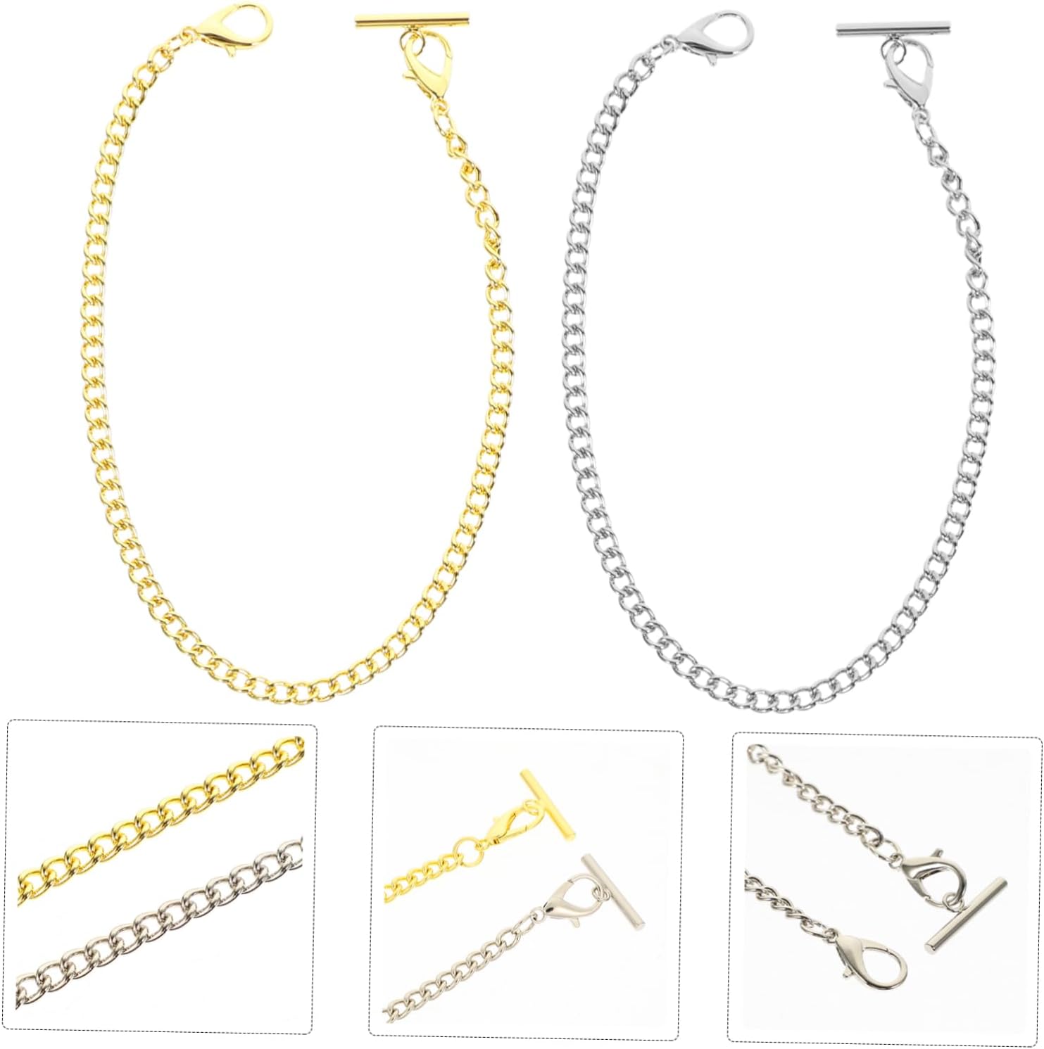 10 Pcs Pocket Watch Chain Metal Chain Decor Pant Decorative Chains Clothing Accessories Metal Pants