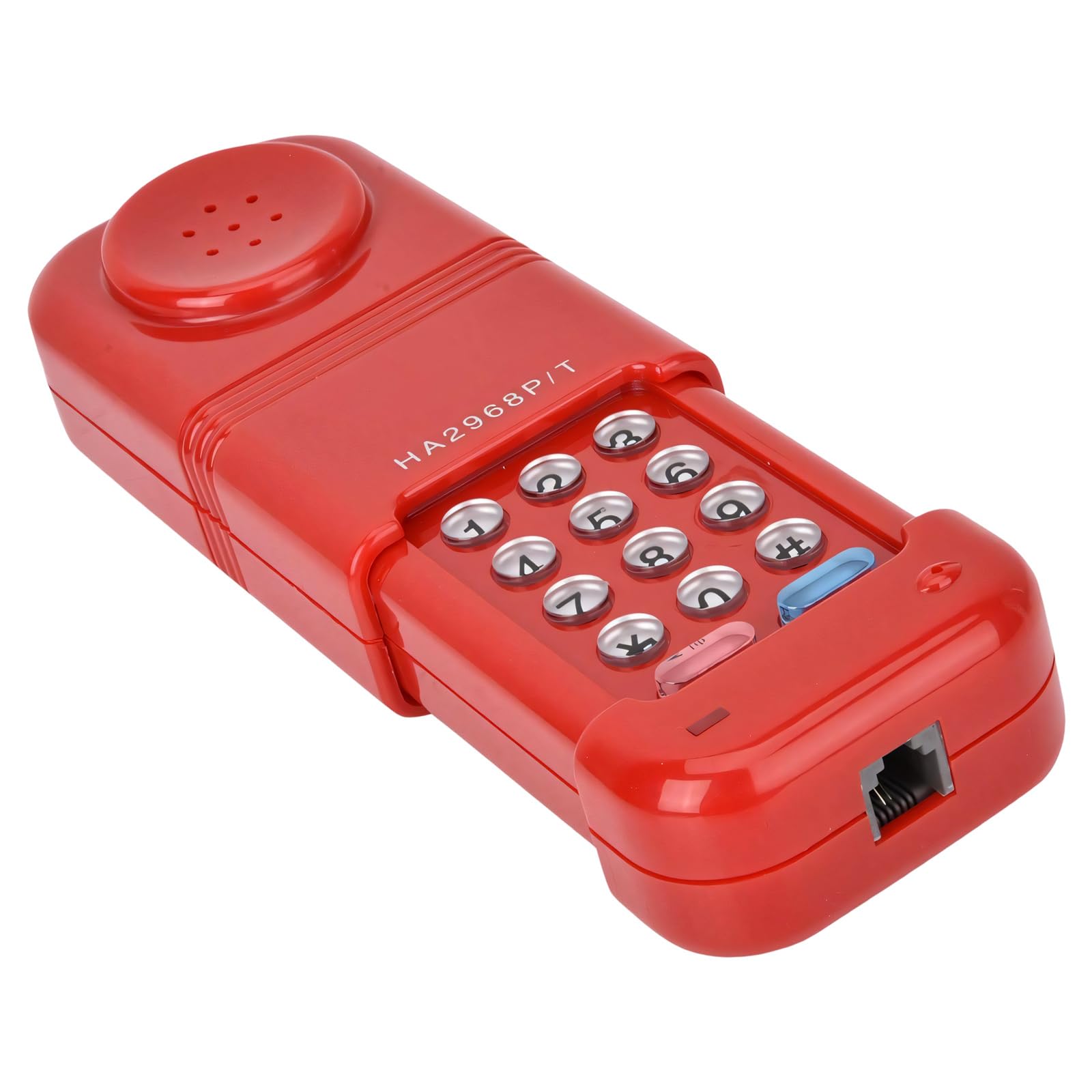 Téléphone compact à cordon rétractable doté de touches ergonomiques simplifiées
