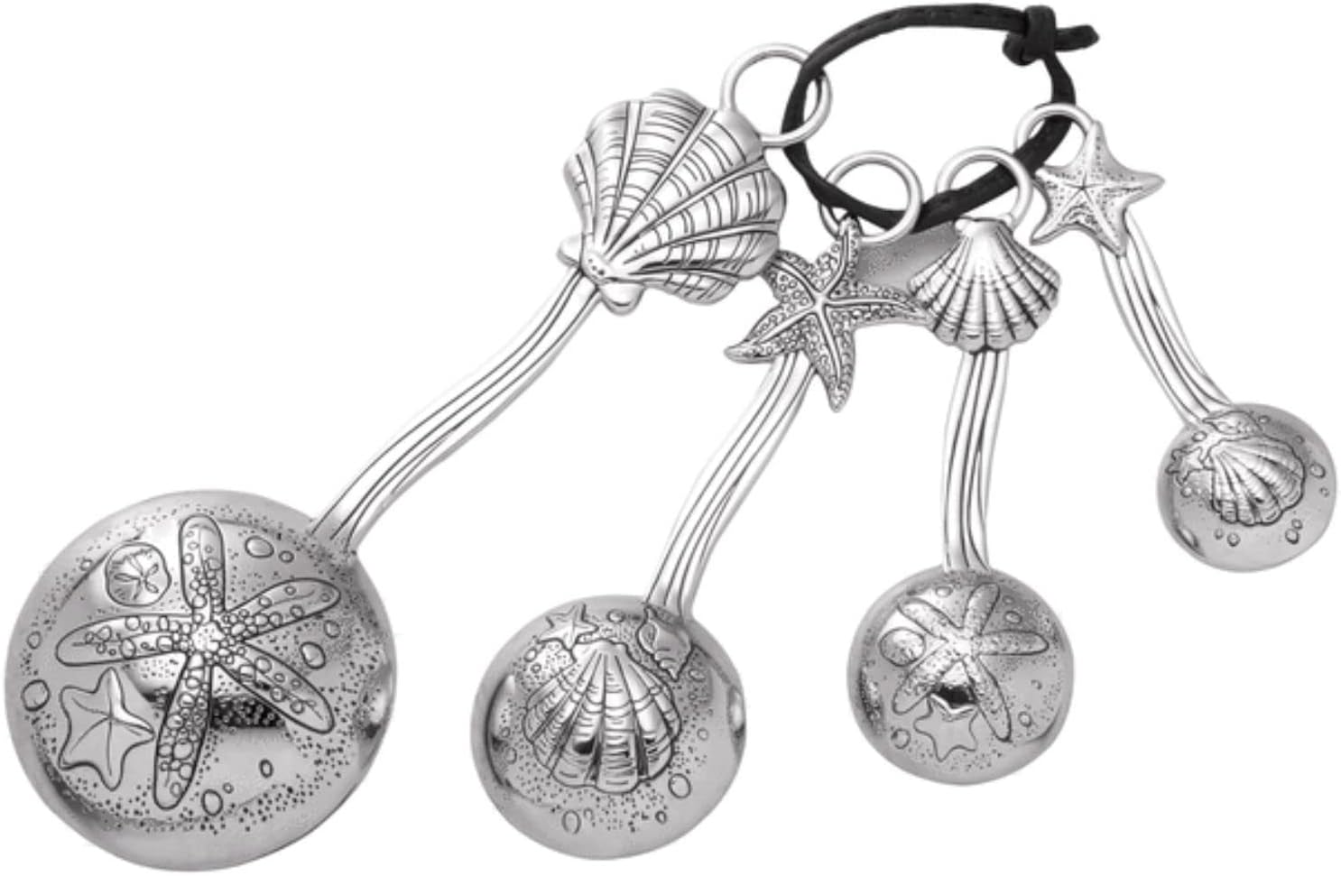 Ganz 4-Piece Measuring Spoons Set, Clam Shell/Starfish