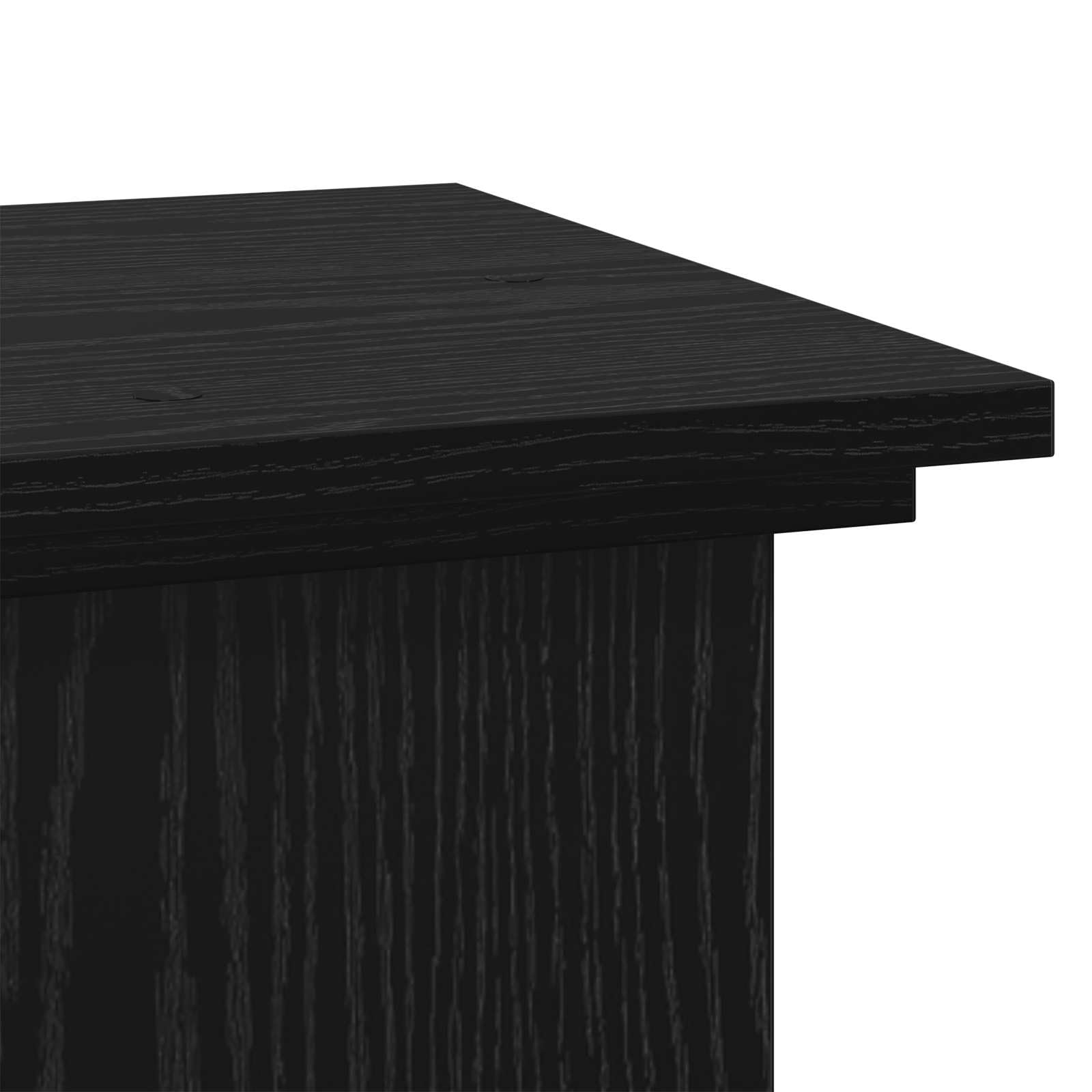 SYDE Supporto per piante in legno di rovere nero, 33 x 33 x 100 cm | Scaffale per vasi da esterno, base robusta, montaggio facile, uso interno e giardino