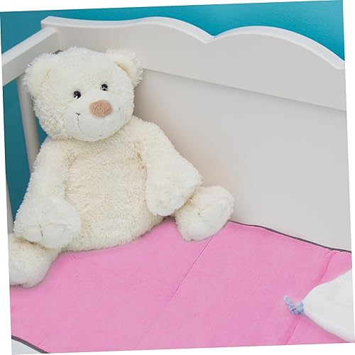 Miniatura 6 de Kisangel Alfombra infantil para niños, cojín de suelo, manta enrollable, color rosa, plegable, capa media, hueco, algodón, para niños