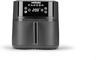 nutribullet Crisplite NBA0611DG, 6L Air Fryer, Digital Temperature Control 80º-200°, PFAS Free, 6 Auto Settings, Touch Con…