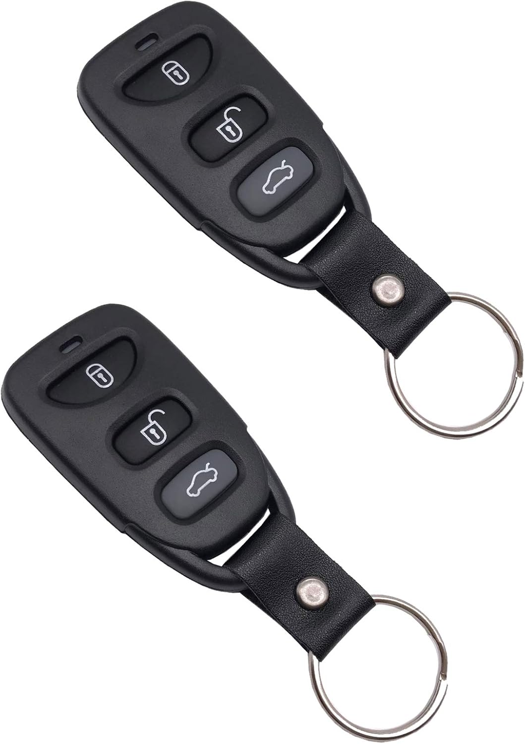 Alternative Key Fob Case Shell Match for Hyundai Elantra Accent Sonata Kia Optima Keyless Entry Distant Automobile Key Housing Casing Outer Cowl 3 Button + Panic (2)