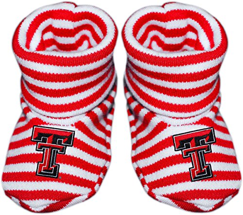Creative Knitwear Texas Tech University Newborn Baby Striped Bootie Sock