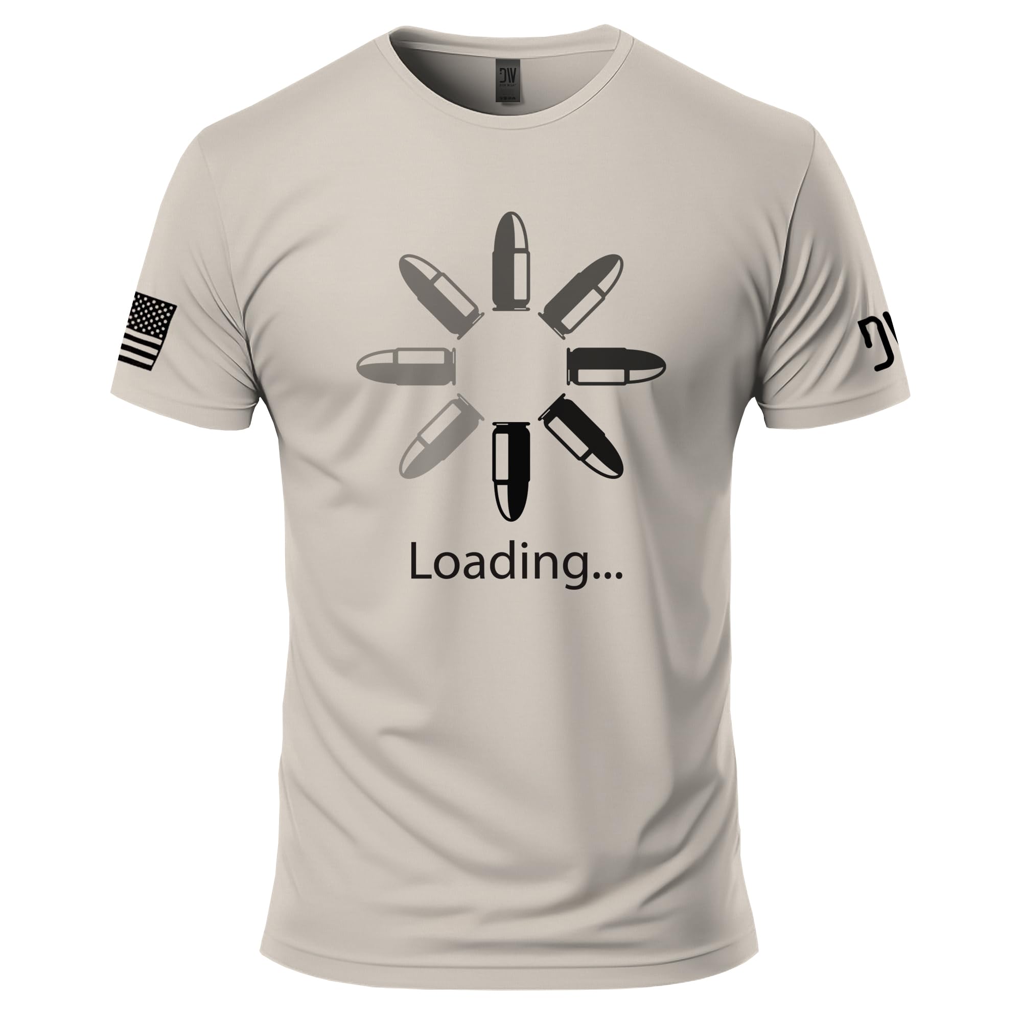 Dion Wear Loading Graphic T-Shirt - Cotton Short Sleeve Tee for Men