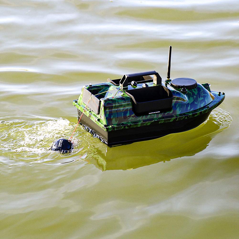 Esca a barca senza fili con gancio, 3 tramogge, 2 motori, sensore GPS LCD Fishfinder, include borsa e batterie per pesca sportiva