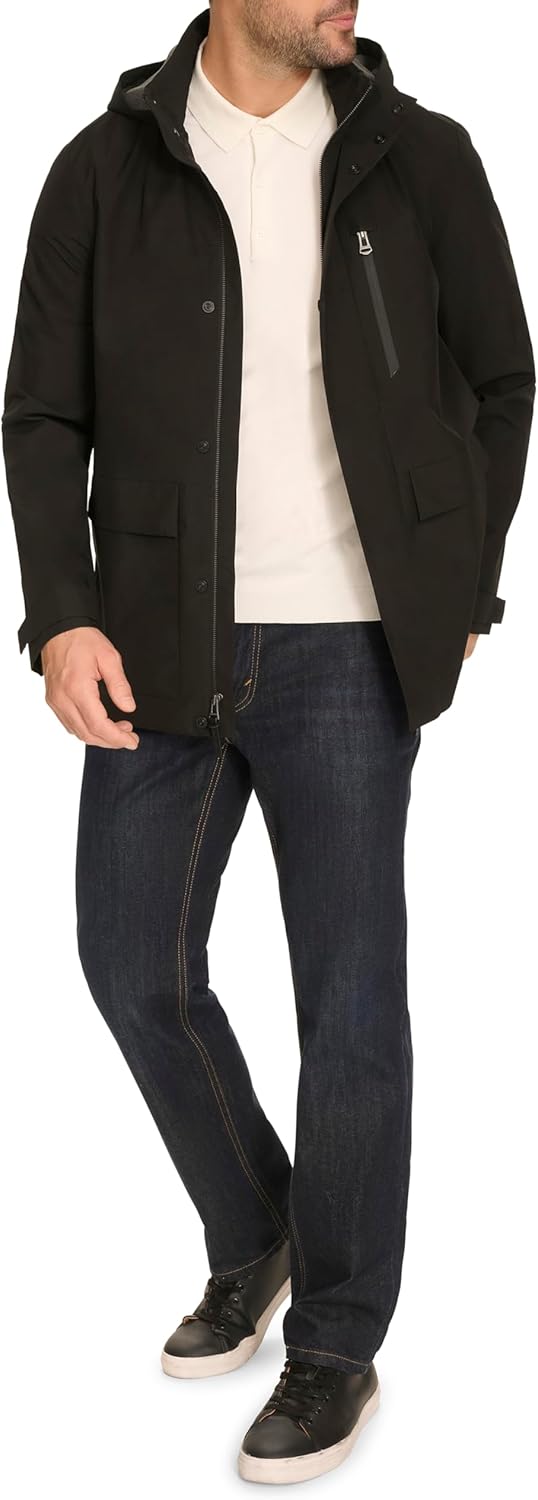 Cole Haan Men's Long Sleeve Soft Rain Parka - Image 2