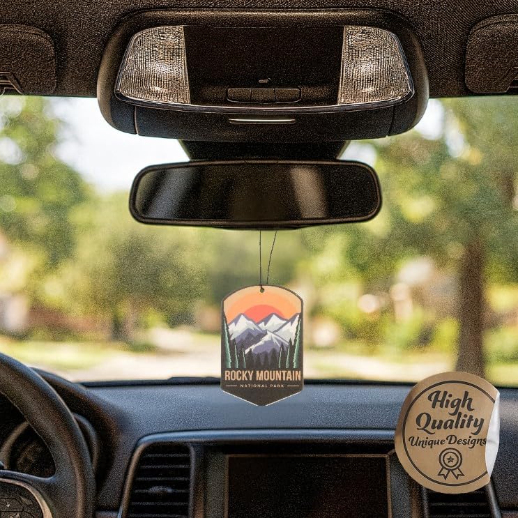Image of Outdoor Adventure Car Air Freshener 3 Pack Scented With Premium Oils By Fresh Fresheners (Rocky Mountain National Park)