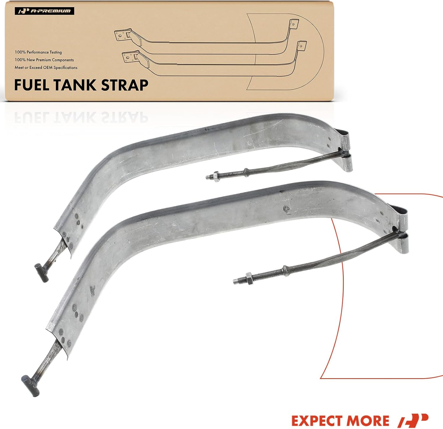 A-Premium Fuel Tank Straps Compatible with Ford E-150 E-250 2011-2014 E-350 Super Duty 2011-2014 4.6L 5.4L 6.8L