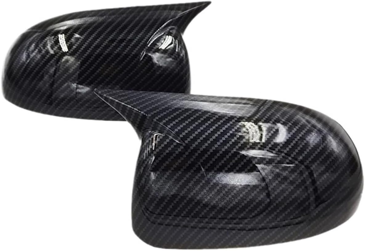 Replacement Covers Car Mirrors Fits for Hyundai For I20 2008 2009 2010 2011 2012 2013 2014 Car Rearview Side Mirror Cover Wing Cap Exterior Shell Trim ABS Car Wing Mirror Cover Caps(Carbon - With Ligh