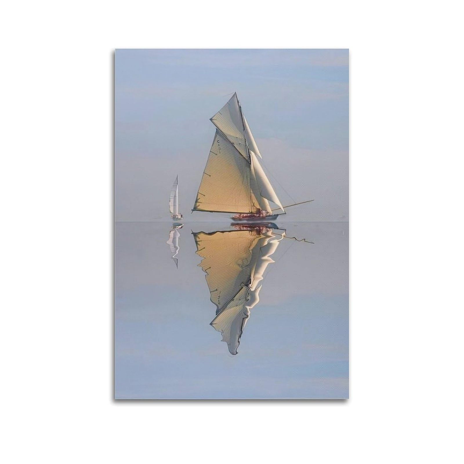 OKAHYS Vintage Sailboat Art Poster Mirror Aesthetics Artwork Decorative Painting Canvas Wall Artworks Picture 24x36inch(60x90cm)