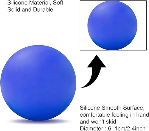 Miniatura 8 de WOVTE Bola de lacrosse de masaje para músculos doloridos, hombros, cuello, espalda, pies, cuerpo, tejido profundo, punto gatillo, nudos musculares,