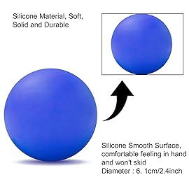 WOVTE Massage Lacrosse Ball for Sore Muscles, Shoulders, Neck, Back, Foot, Body, Deep Tissue, Trigger Point, Muscle Knots, Yoga and Myofascial Release (Royal Blue)