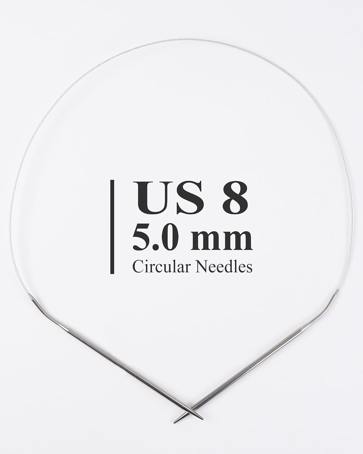 US Size 8 Circular Knitting Needles 32-inch (80cm) Total Length