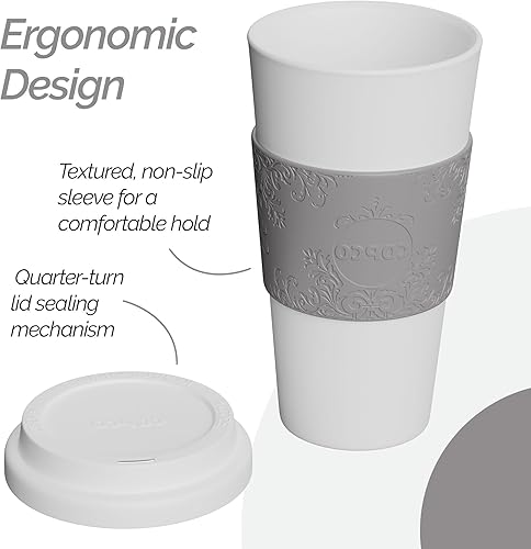 Miniatura 5 de Copco Acadia - Taza de viaje de 16 onzas, vaso de café reutilizable aislado con plástico de doble pared, tapa a prueba de fugas, sin BPA, taza