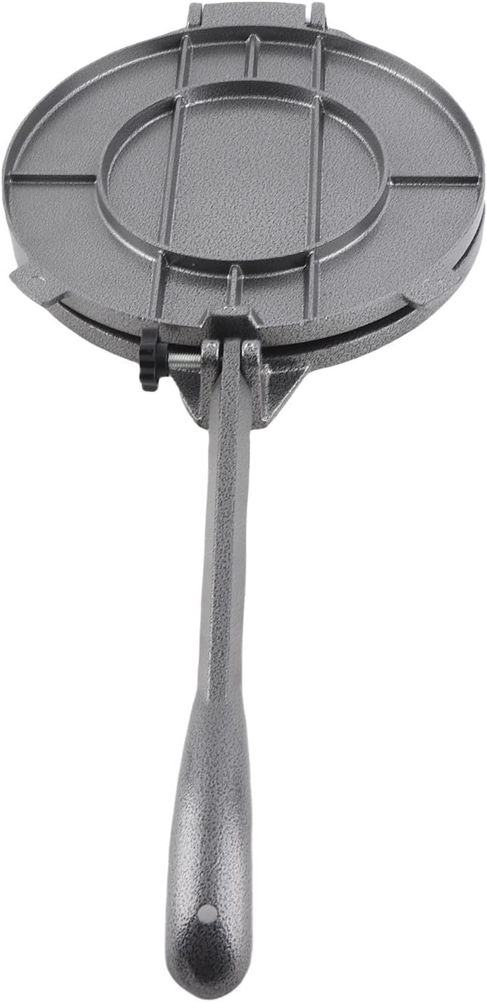 Aluminum Alloy Tortilla Press, Manual Tortilla Maker, Dough Press,Flour Tortilla Press, Rotis Press, Tortillera Pataconera for Pizza Pie Patty Making (20cm Black)