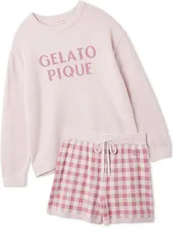 gelato pique(ジェラート ピケ) 【WhiteDay】ロゴプルオーバー&チェックショートパンツセットPWNT261085レディース