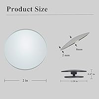 Vista 4 de 2 espejos de punto ciego, 2 pulgadas, redondo, de vidrio HD, convexo, 360°, gran angular, retrovisor, con carcasa de ABS para automóviles, SUV