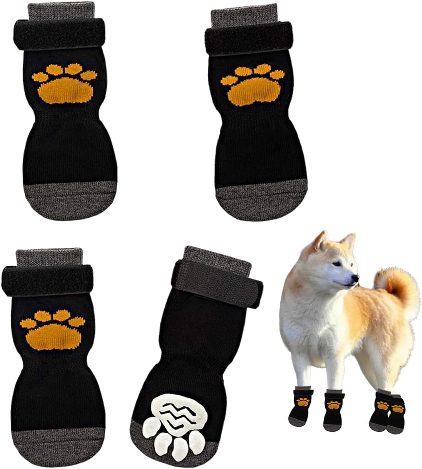 2 Pairs Dog Socks Paws Stop Licking, Dog Boots for Injured Paws, Dog