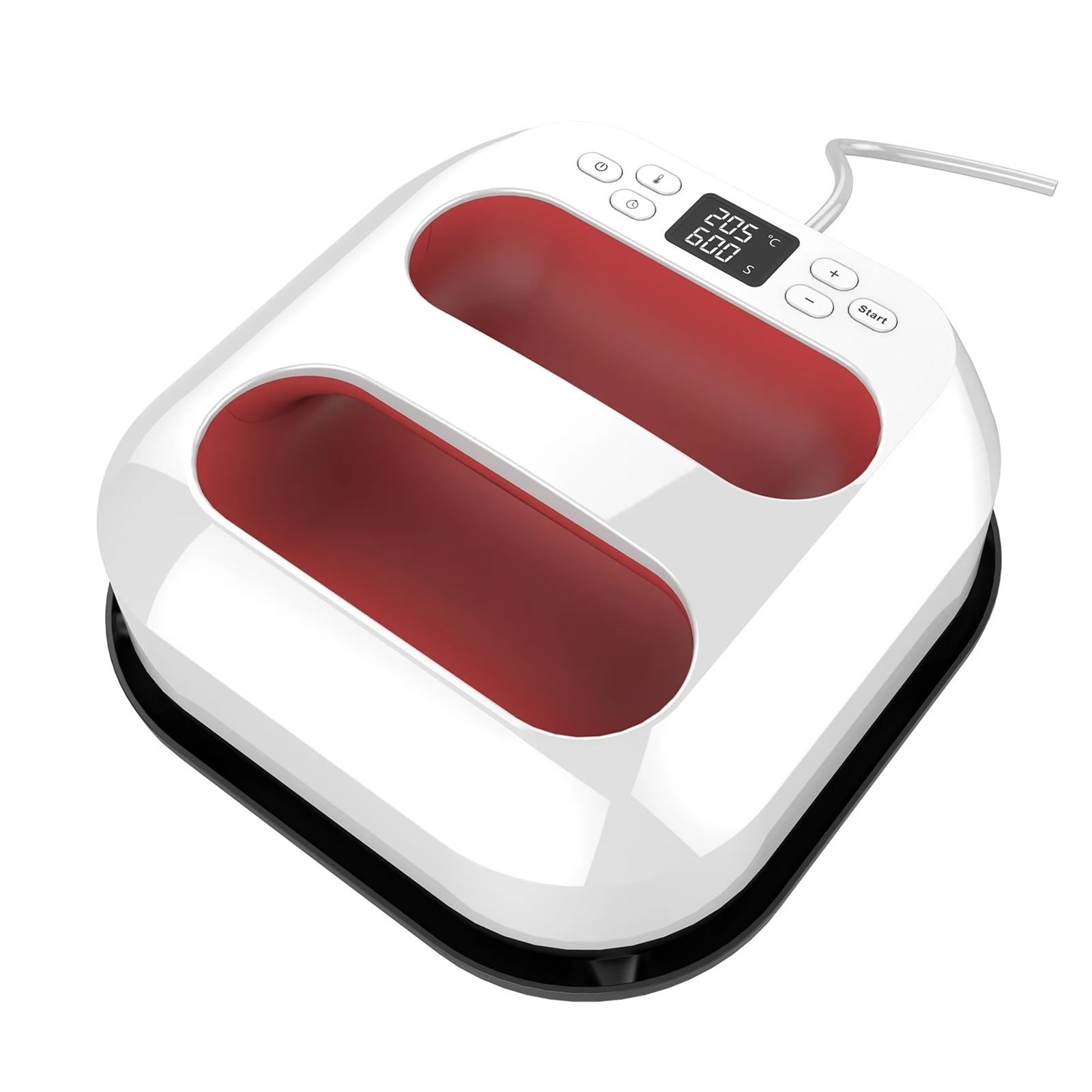 Ręczna Prasa Termiczna 9''x9'' Żelazna Szybkie Nagrzewanie Regulowany Timer Temperatury Automatyczne Wyłączanie Do Koszul Winylowych HTV S Bag(RED)