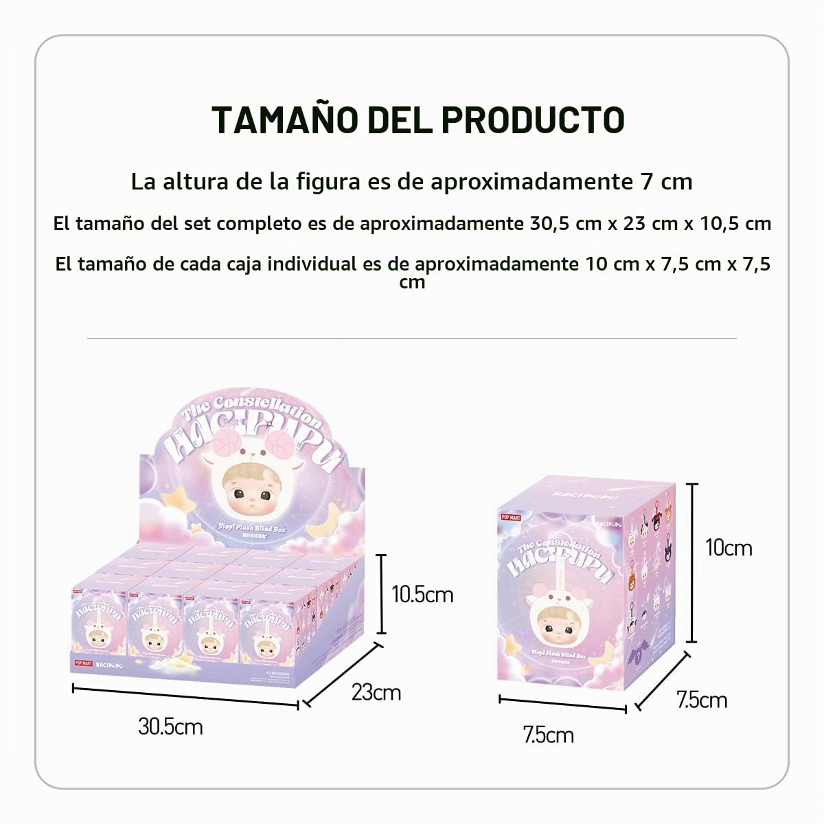 POP MART HACIPUPU The Constellation Series-Vinyl Plush de Acción Popular Figura Coleccionable y Adorable Juguete Artístico Regalo Creativo Whole Set