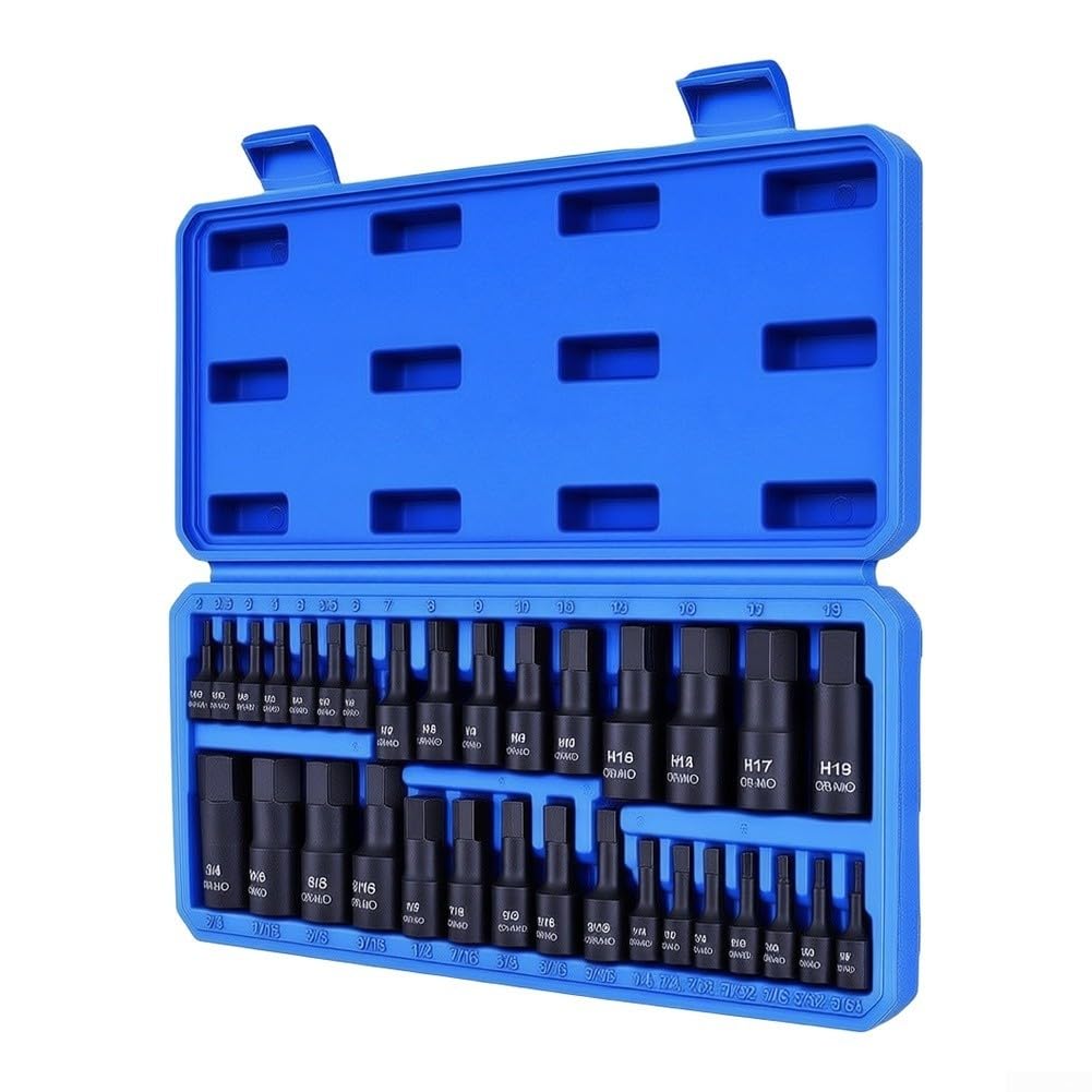 Jeu de 32 Clés Hexagonales Métriques et Pouces Acier pour s2(32-Piece Hex socket)