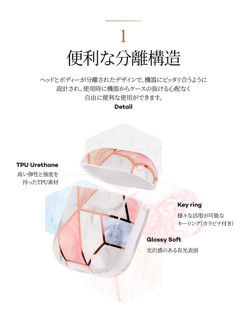 Amazon | airpods proケース 大理石ケース エアーポッズ かわいい
