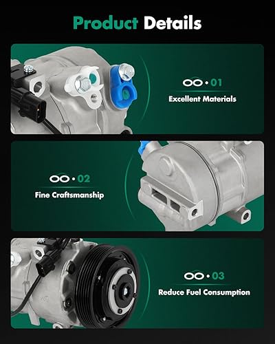 Miniatura 1404 de SCITOO CO 10739C - Compresor de CA compatible con Honda Element 2.4L 2003 2004 2005 2006 2007 2008 2009 2010 2011