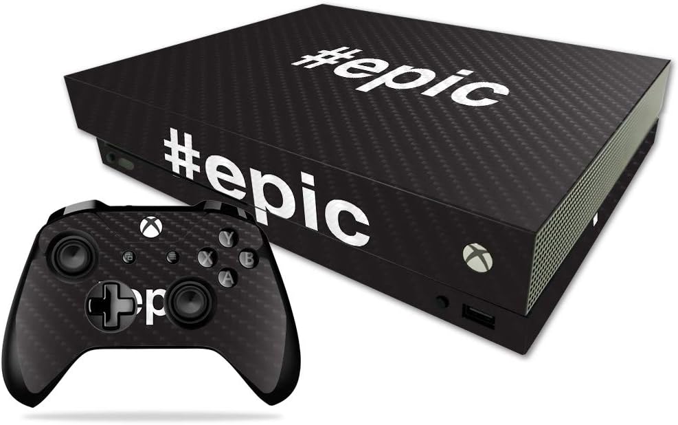 MightySkins Carbon Fiber Skin for Microsoft Xbox One X - No Filter | Protective, Durable Textured Carbon Fiber Finish | Easy to Apply, Remove, and Change Styles | Made in The USA