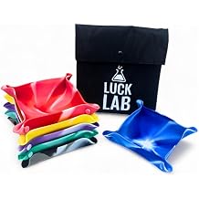 Luck Lab Board Game Storage Bowls, 6-Pack | Folding Tray Accessory Holds Tabletop Bits, Chits, Pieces | Swirl Colors | Bonus Storage Bag