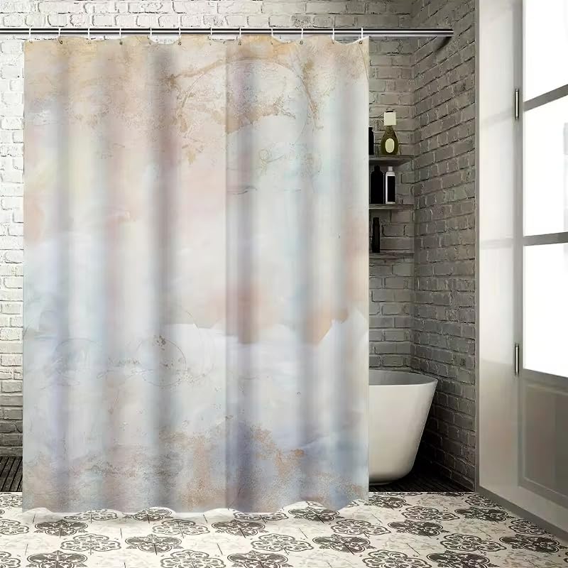 Rideau de douche moderne motif artistique abstrait pour transformer l'ambiance de la baignoire