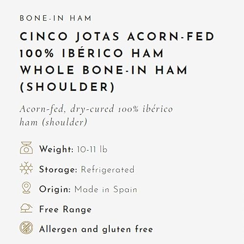 Miniatura 3 de 5J Paleta Ibérico de Bellota - Pala entera con hueso - 10 a 11 lbs - CINCO JOTAS ALISAJE DE BELLOTA 100% CERDO IBÉRICO