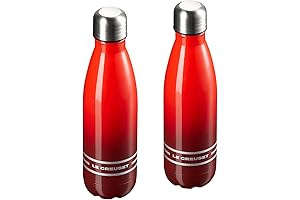 Le Creuset Hydration Bottle, 17 oz. Stainless Steel 2 Pack - Cerise Kit