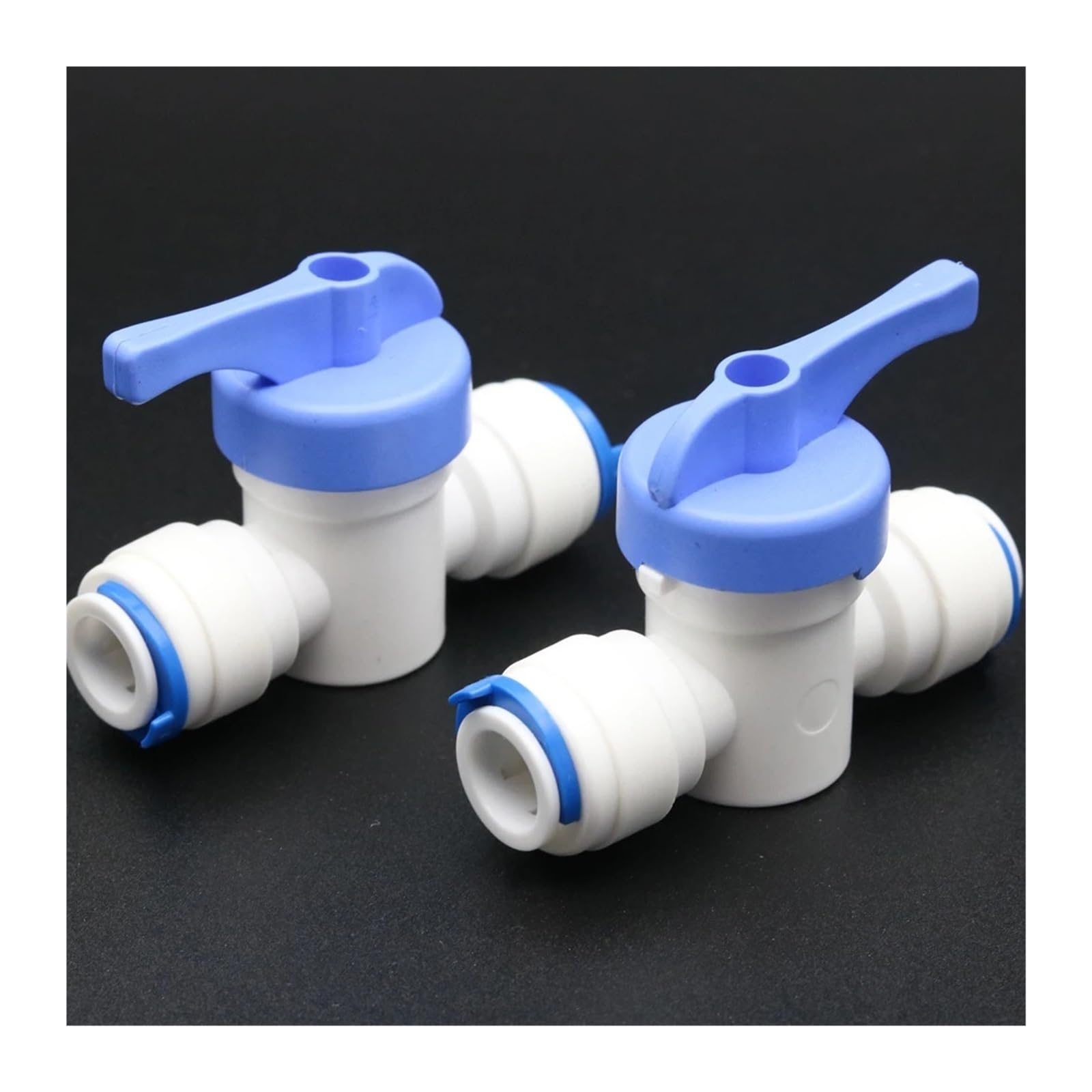 Tube PE 1/4" 3/8" OD, raccord de tuyau, droit, vanne à boisseau sphérique contrôlée par contre-lavage, filtre eau for aquarium, système d'osmose inverse Convient aux réservoirs d'eau(1/4",10pcs)