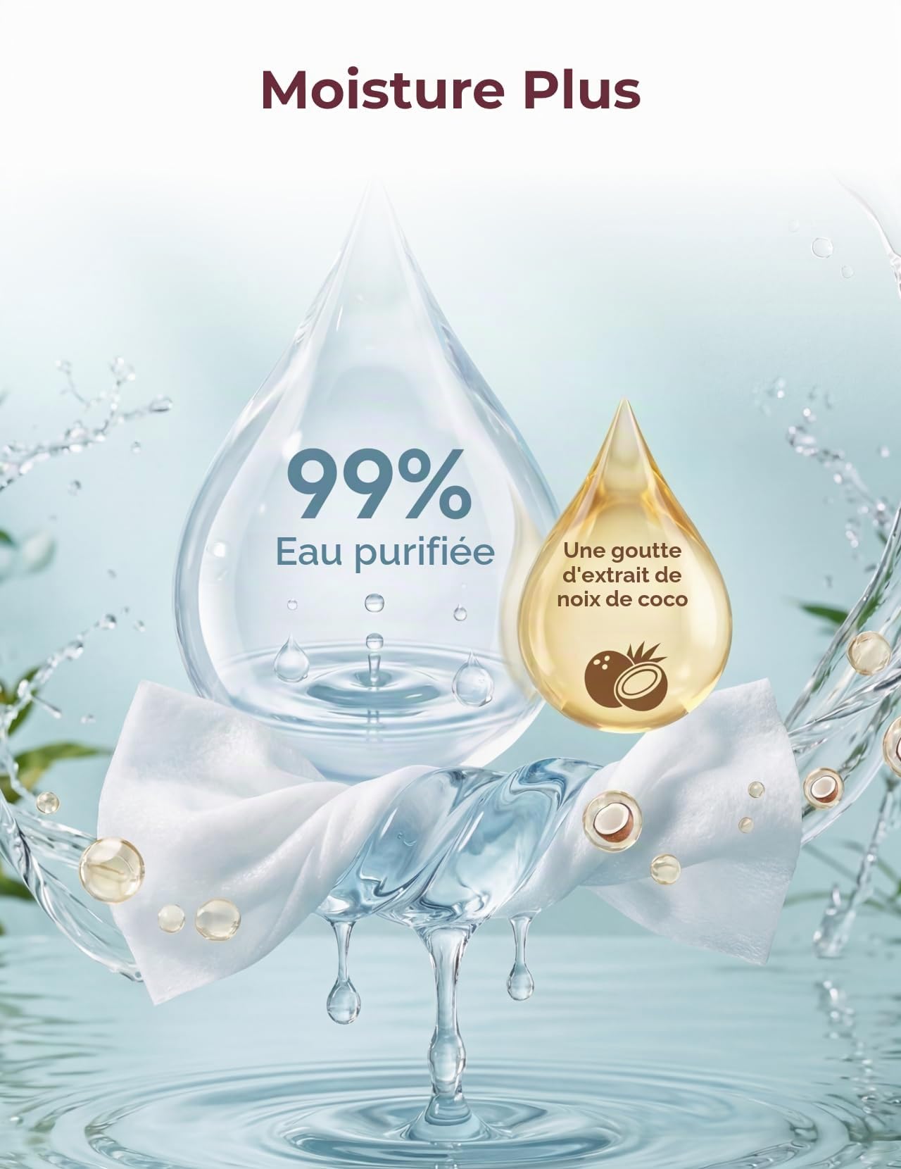 Momcozy Lot de 8 paquets de lingettes nettoyantes pour bébé - Design extra large - 99 % à base d'eau - Sans parfum et hypoallergéniques - Lingettes nettoyantes et hydratantes pour peaux sensibles