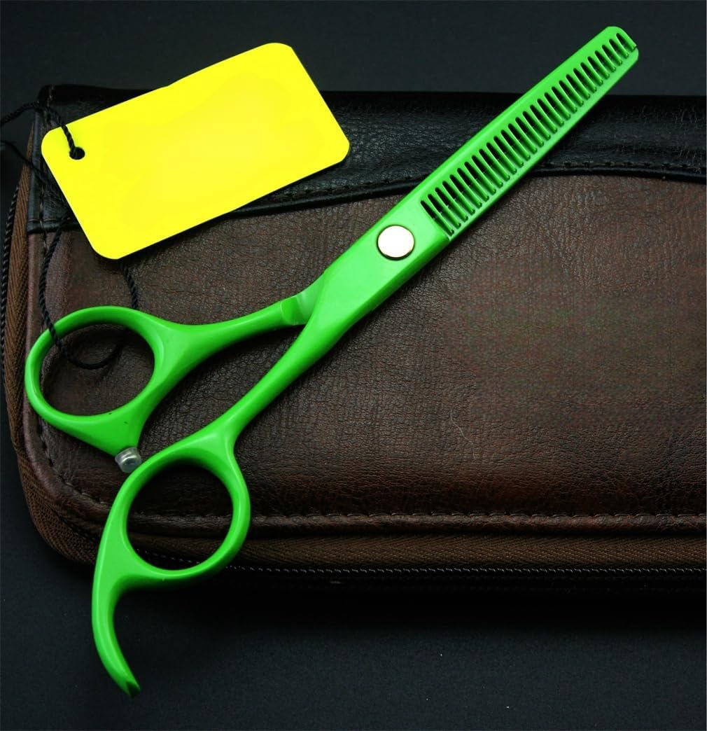 Green, 5.5 Inch Green Hairdressing Scissor Set, Multi-Functional Hairdressing Scissors, Bright Colors and A Delicate Appearance, for Hairdressers and Groomers