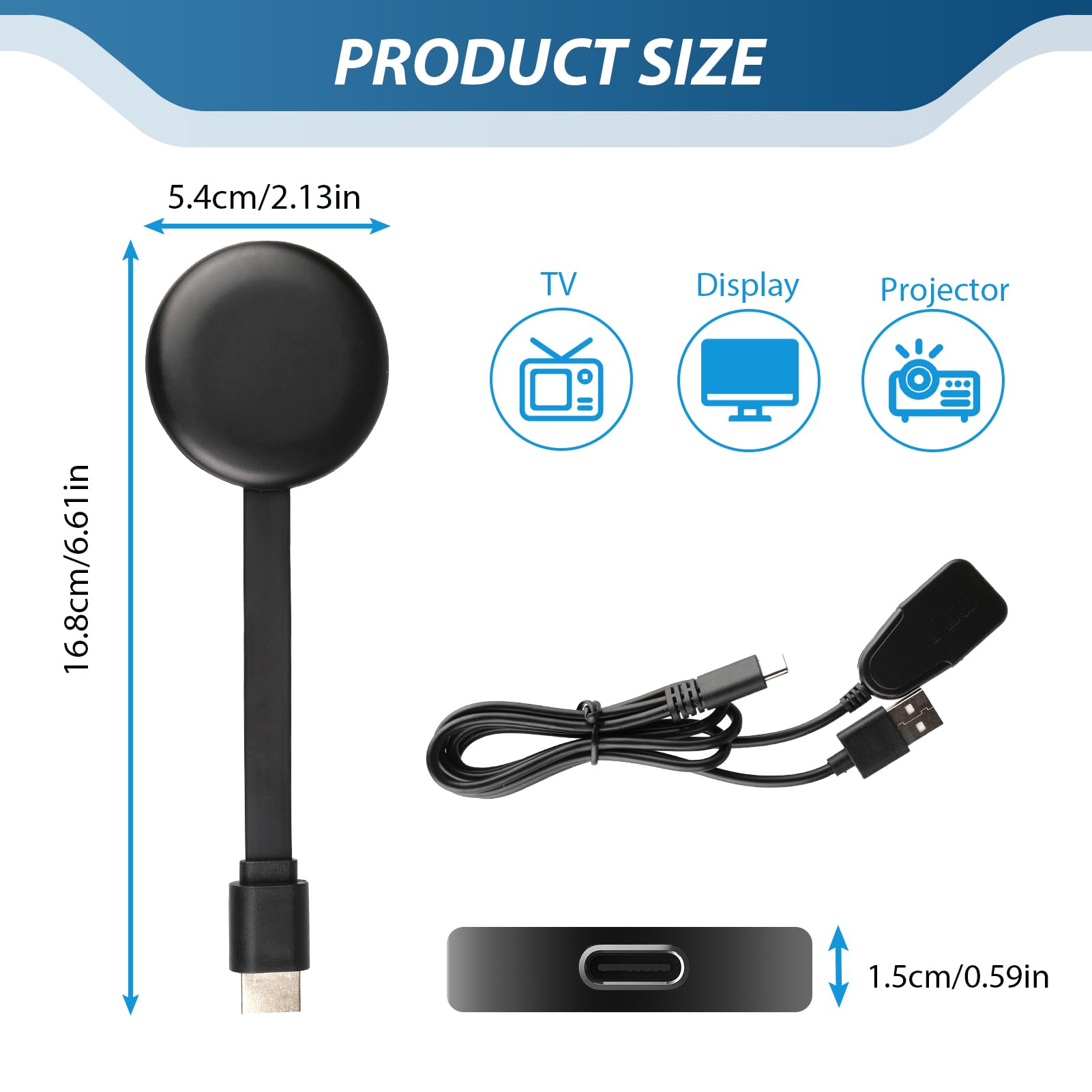 Dongle HDMI Wireless 5G 1080P WiFi Dongle Screen Mirroring Display Wireless Adattatore Display Display Wireless per Mac Supporta DLNA Airplay Miracast TV Android iOS Windows