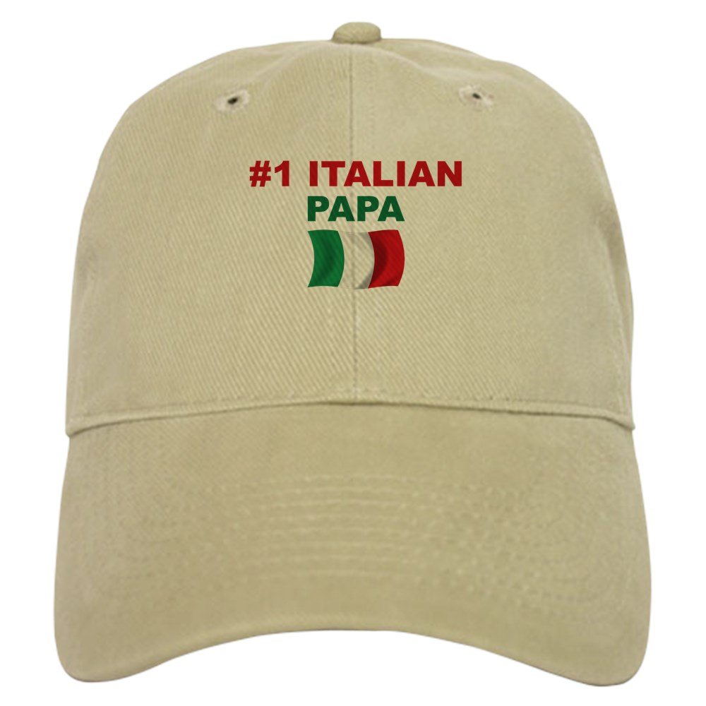 CafePress #1 Italian Papa Cap Unique Adjustable Baseball Hat Khaki