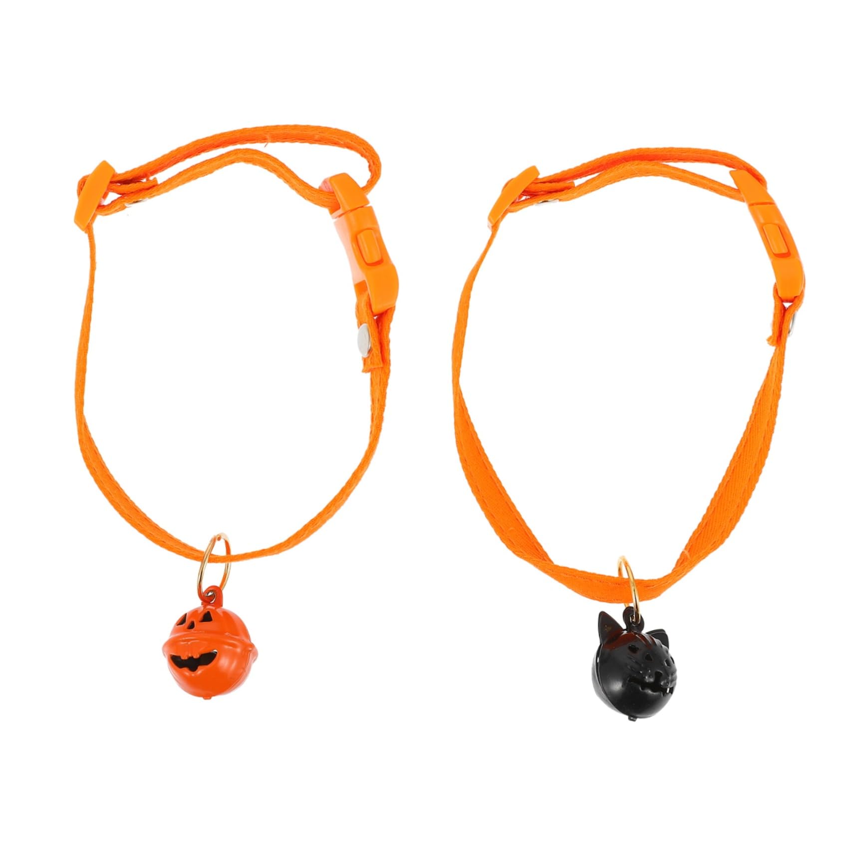 Collier pour chat et chien Halloween avec pendentif citrouille et fantôme (Lot de 2)