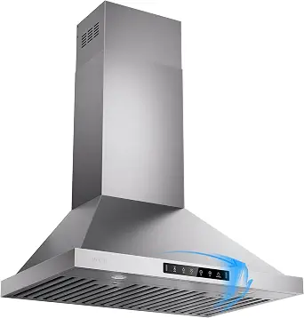 VIKIO HOME 30 Inch Pro Wall Mount Range Hood 980 CFM with Gesture & Touch Control
