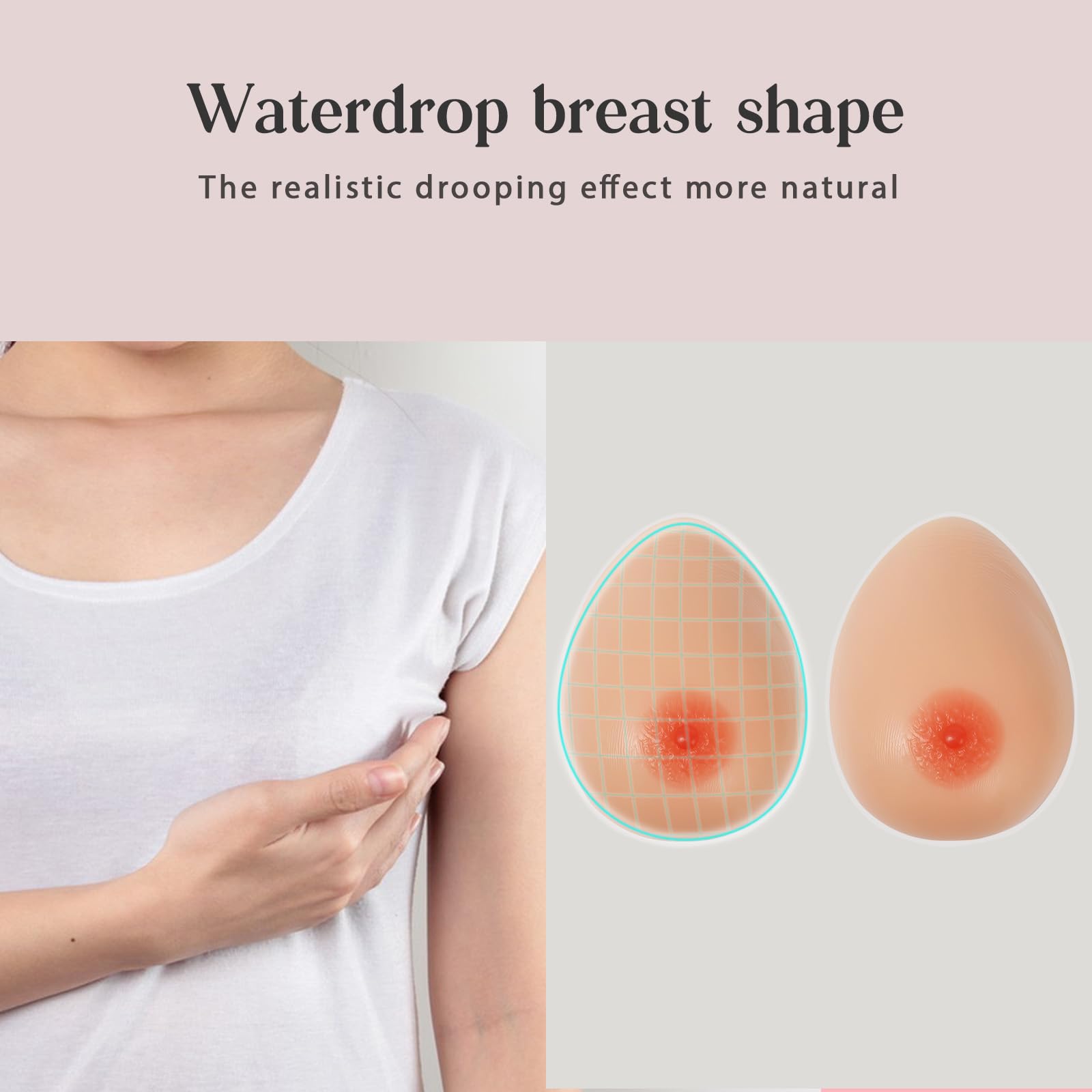 Windsleeping Faux seins en silicone pour mastectomie