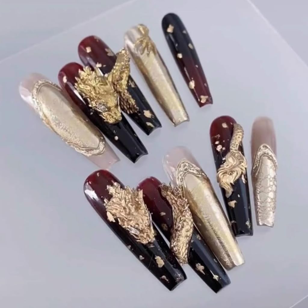 Nail Art Silicone Mold Unique Dragon Year Nail Accessories for Nail Enthusiasts