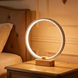 LONRISWAY LED Wood Table Lamp, Bedroom Bedside Night Light, Dimmable Led Lighting, Creative Home Decor, Unique House warmging Gift 1.3m Cable, 5W 350LM Nightstand Lamps