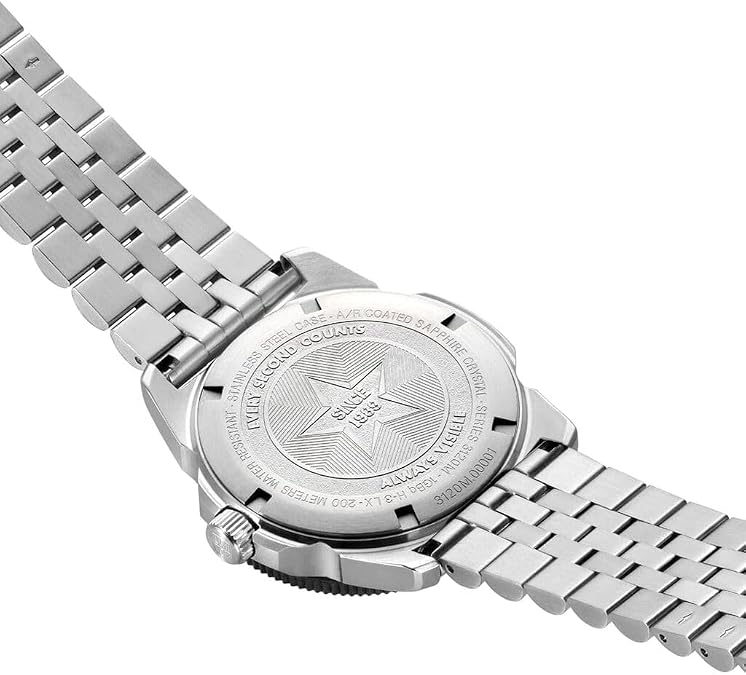 ساعة غوص Luminox Pacific Diver Ripple ، 39 مم | أسود | أبيض | 20ATM