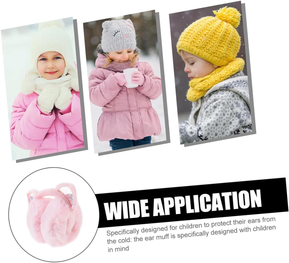 2pcs Children's Earmuffs Cycling Earmuff Winter Ear Warmer Headband Ear Muff Winter Earmuffs for Women