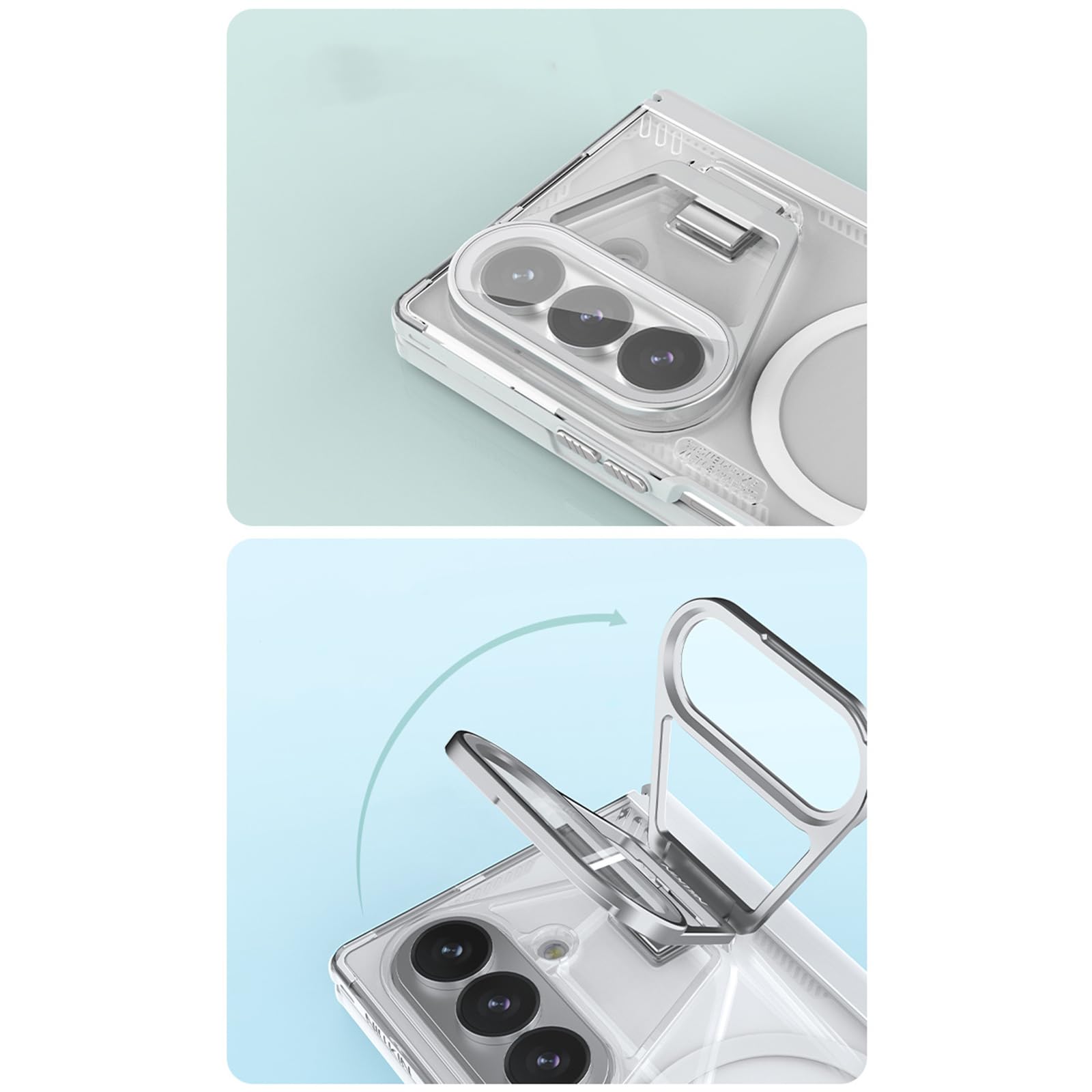 Custodia magnetica for Samsung Galaxy Z Fold 8 Ultra trasparente